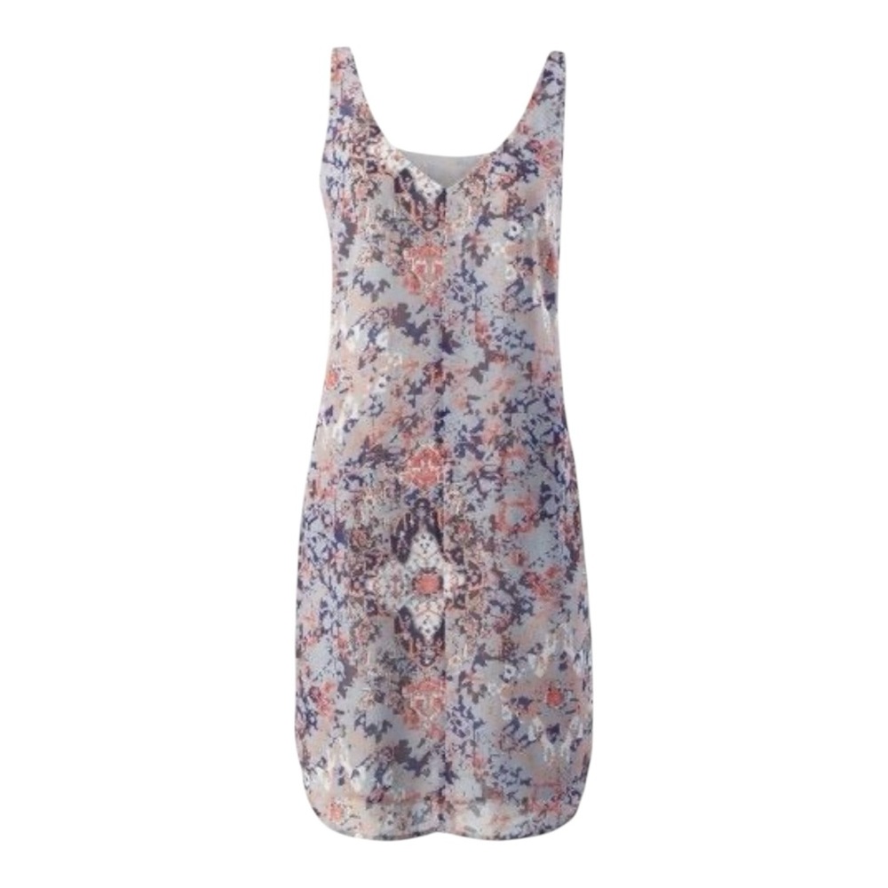 CAbi Fresco Slip Dress Style 5049 Womens M Abstract Print Lined Pockets